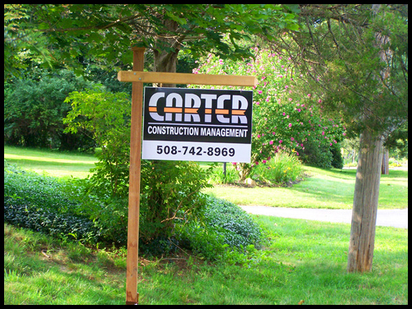Carter Construction sign